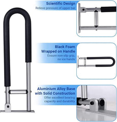 Premium Folding Toilet Grab Bar