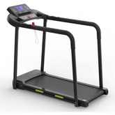 Treadmill for seniors with handrail, foldable walking treadmill for elderly home use
