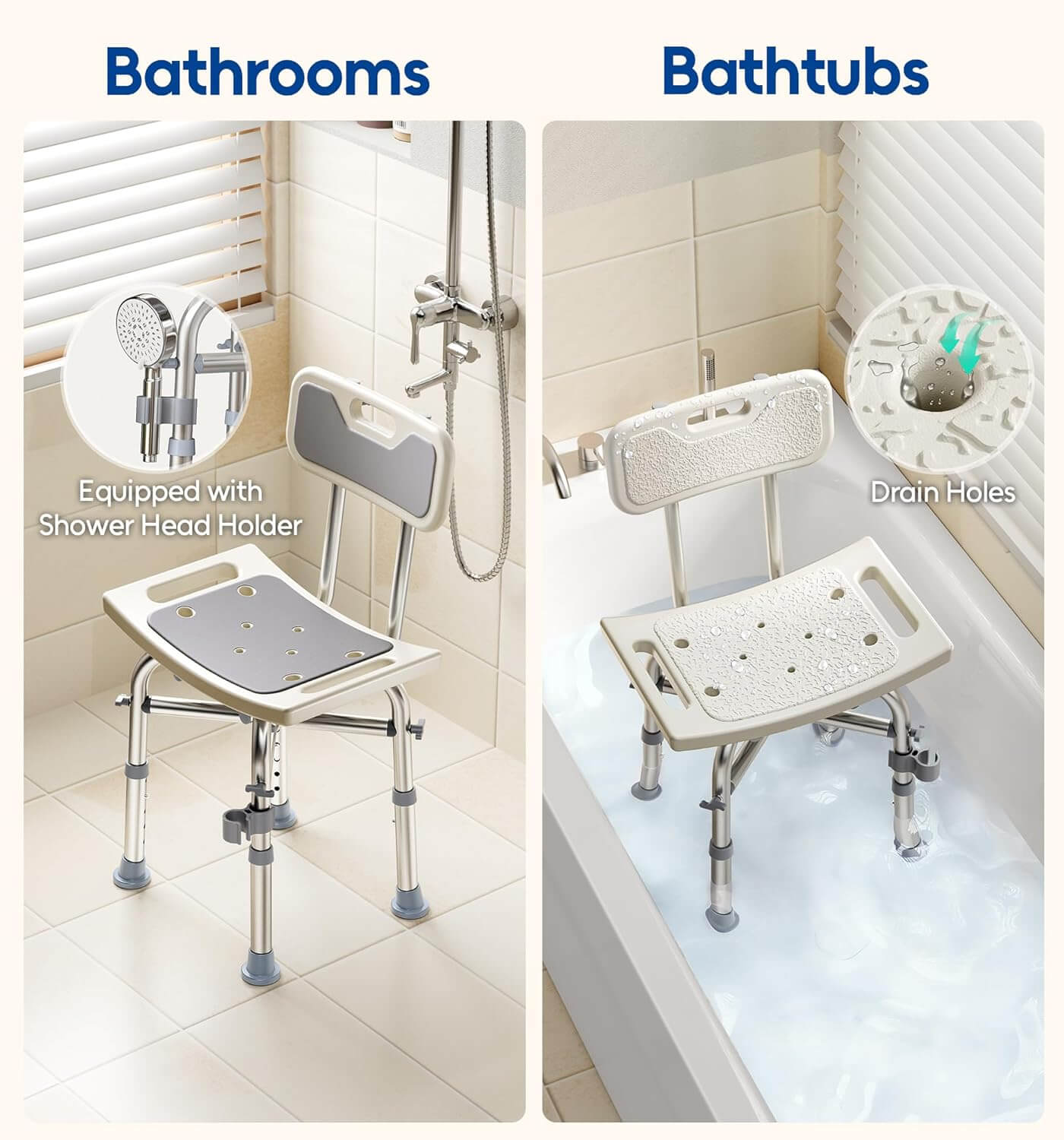 Shower Chair with Back
