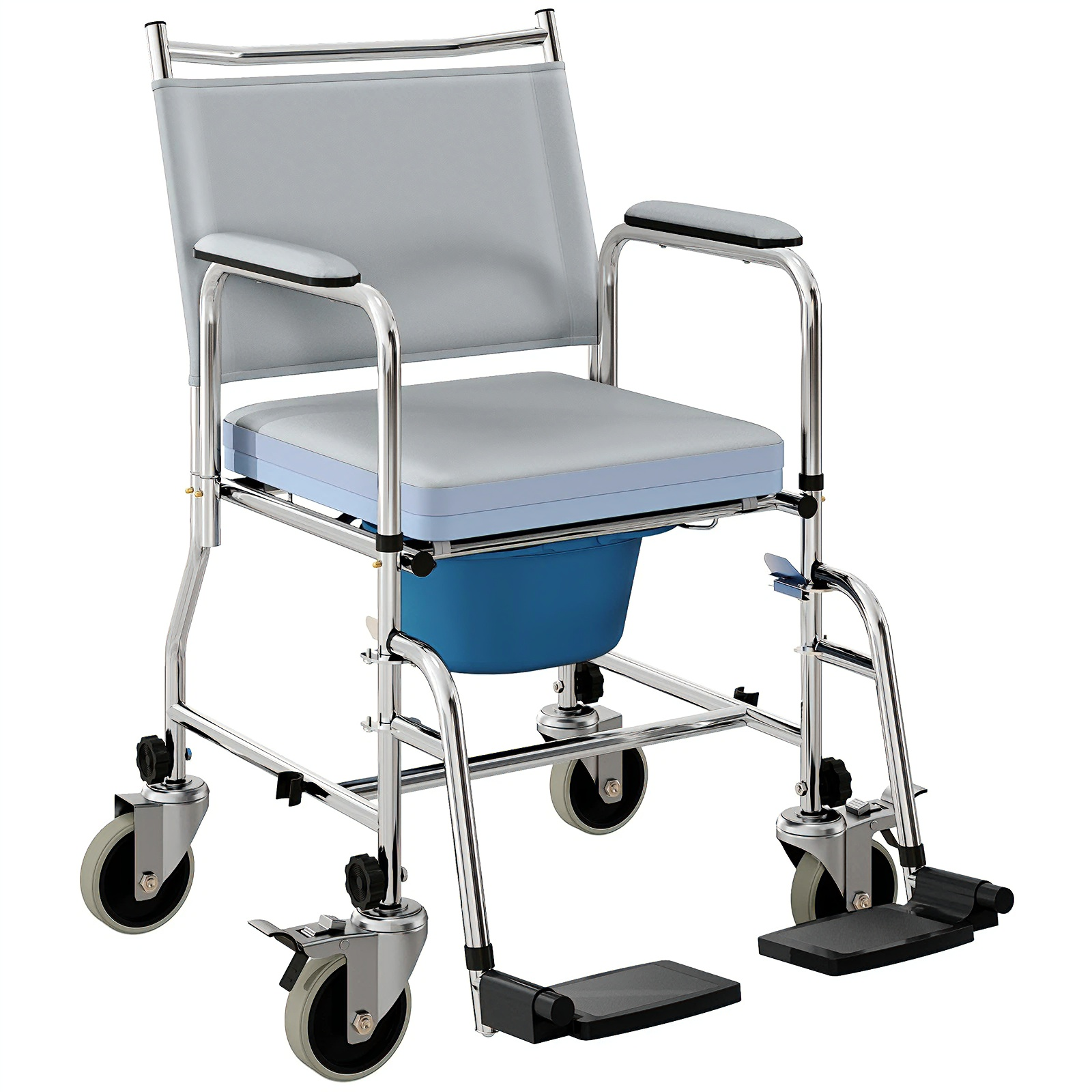 Rolling Shower Commode Wheelchair