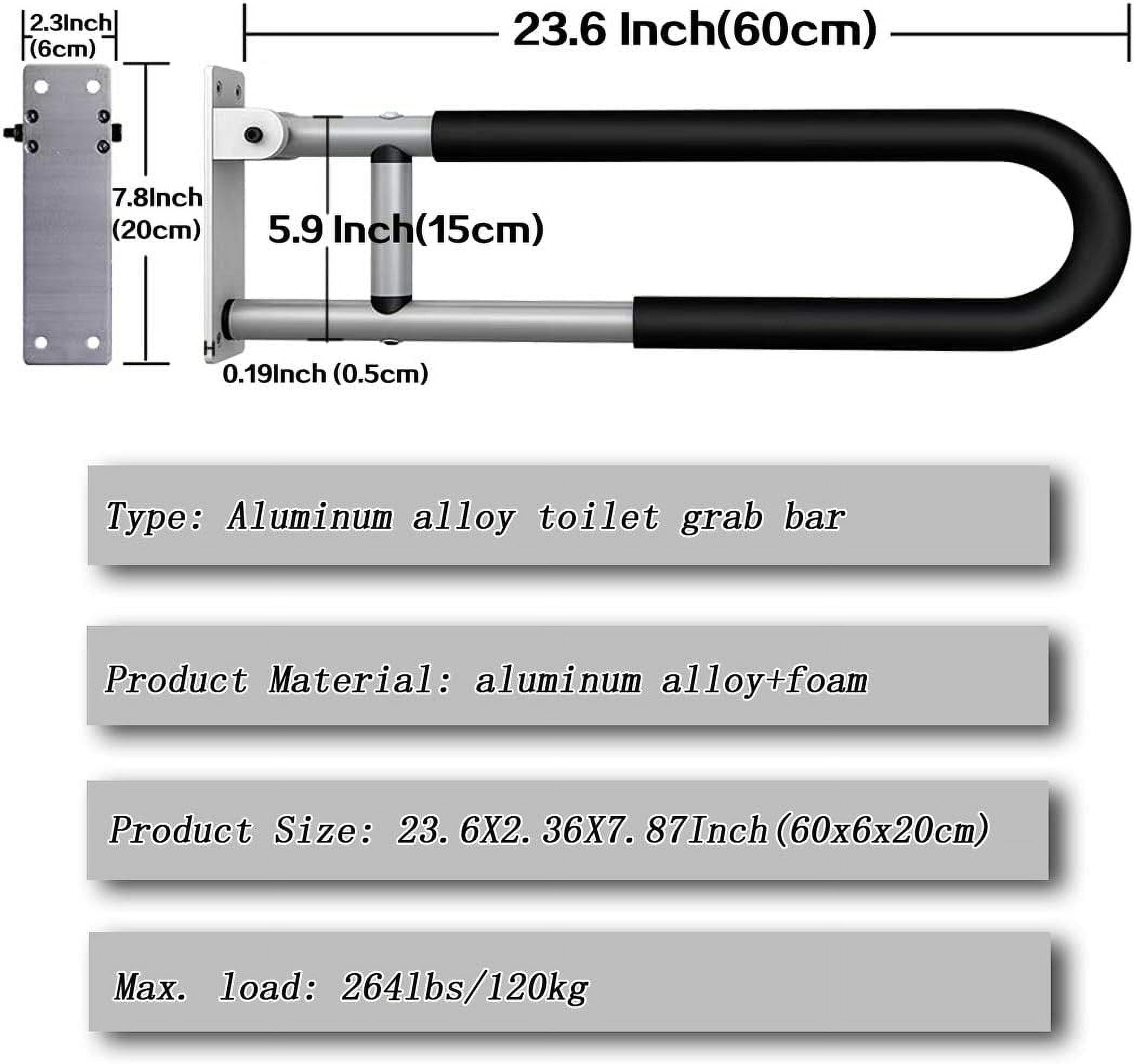 Premium Folding Toilet Grab Bar