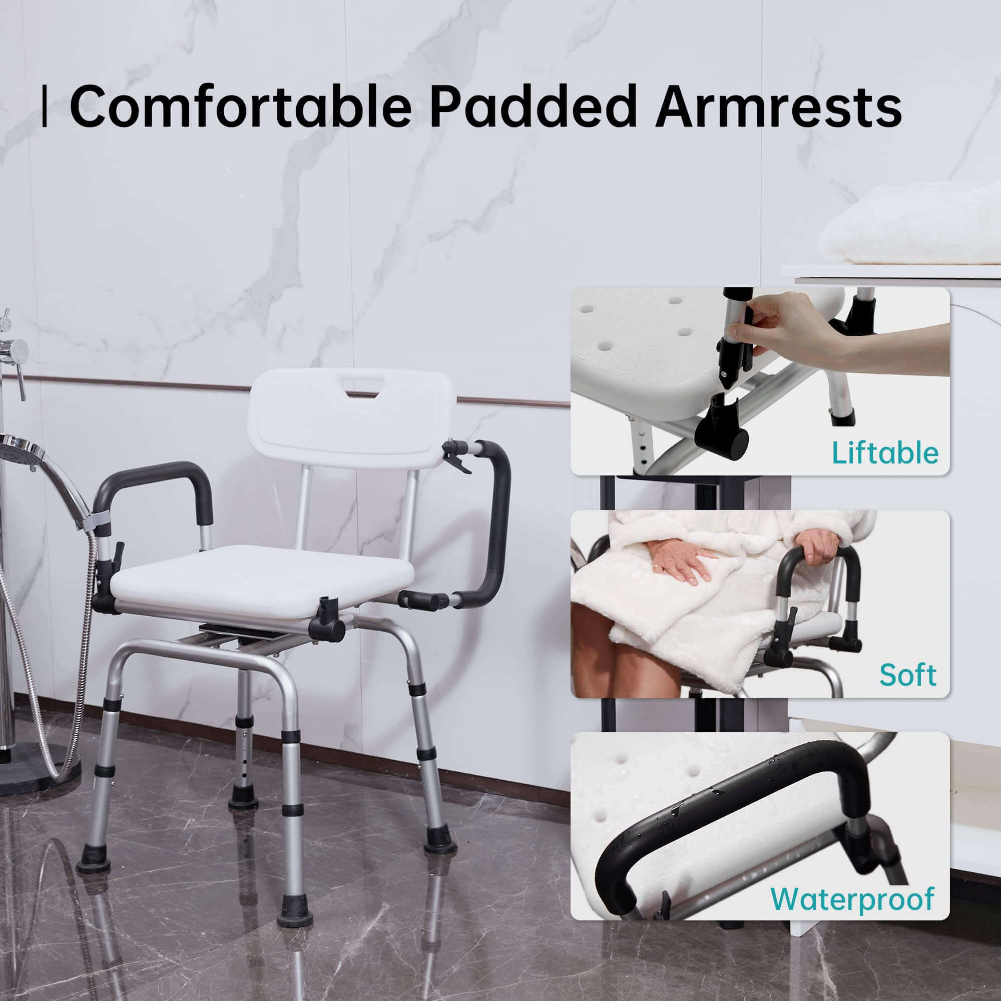 SpinGuard 360° Medical-Grade Shower Throne