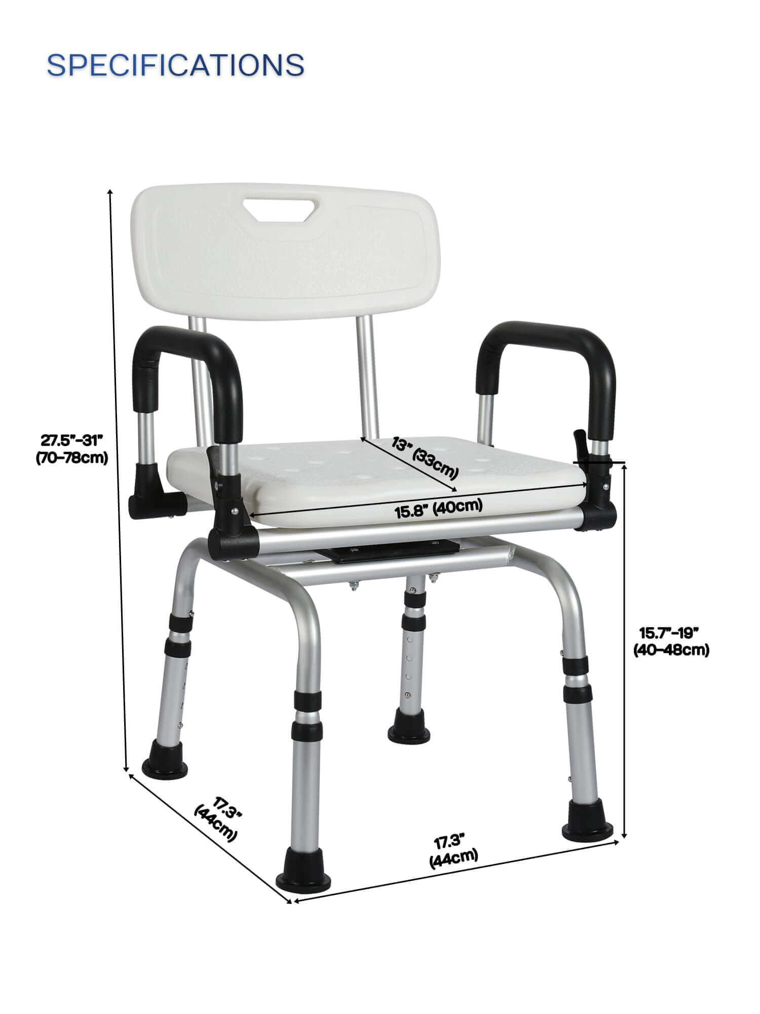 SpinGuard 360° Medical-Grade Shower Throne