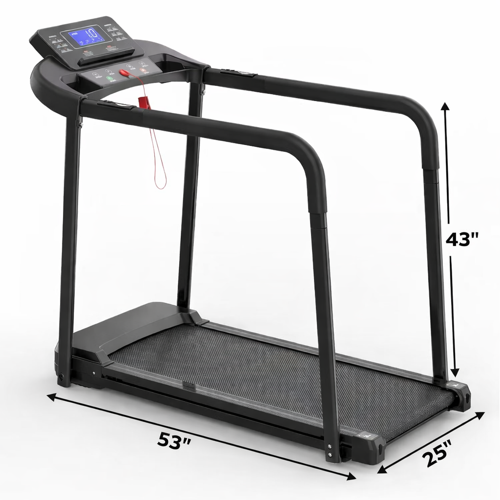 Compact foldable treadmill for seniors dimensions, walking treadmill for home use